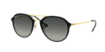 Ray-Ban BLAZE DOUBLEBRIDGE RB4292N Phantos Sunglasses  601/11-Black 61-145-14 - Color Map Black