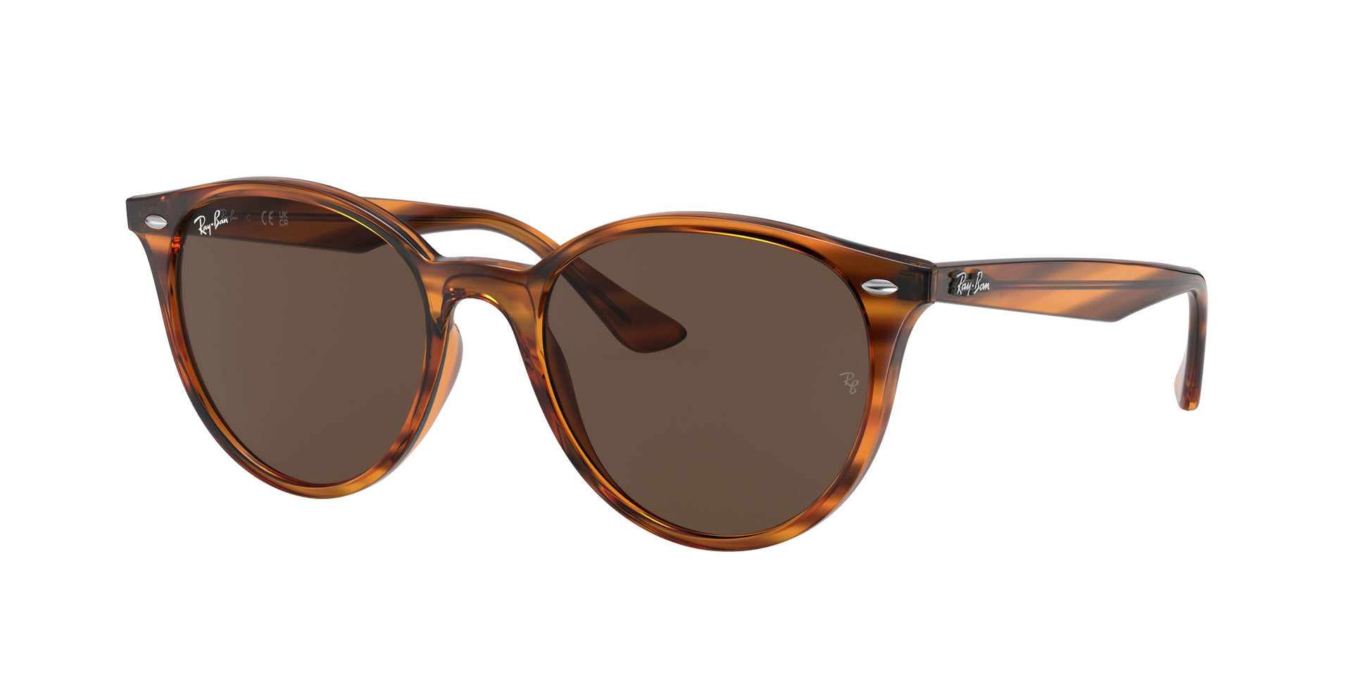 Ray-Ban RB4305 Phantos Sunglasses  820/73-Striped Red Havana 53-145-19 - Color Map Red