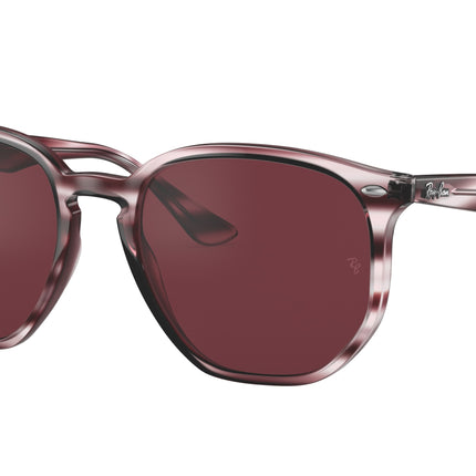 Ray-Ban RB4306 Irregular Sunglasses  643175-Striped Bordeaux Havana 54-145-19 - Color Map Red