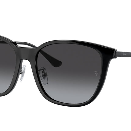 Ray-Ban RB4333D Square Sunglasses  601/8G-Black 55-145-17 - Color Map Black