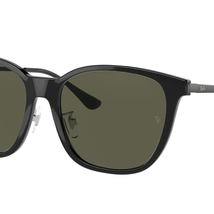Ray-Ban RB4333D Square Sunglasses  601/9A-Black 55-145-17 - Color Map Black