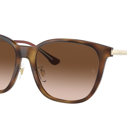 Ray-Ban RB4333D Square Sunglasses  710/13-Light Havana 55-145-17 - Color Map Tortoise