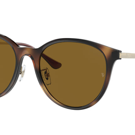 Ray-Ban RB4334D Square Sunglasses  710/83-Light Havana 55-145-19 - Color Map Tortoise