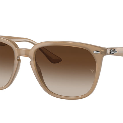 Ray-Ban RB4362 Square Sunglasses  616613-Light Brown 55-145-18 - Color Map Brown