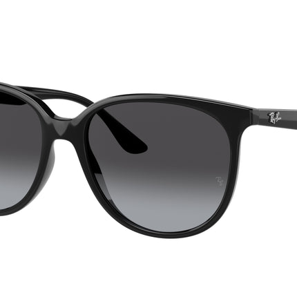 Ray-Ban RB4378F Square Sunglasses  601/8G-Black 54-145-16 - Color Map Black