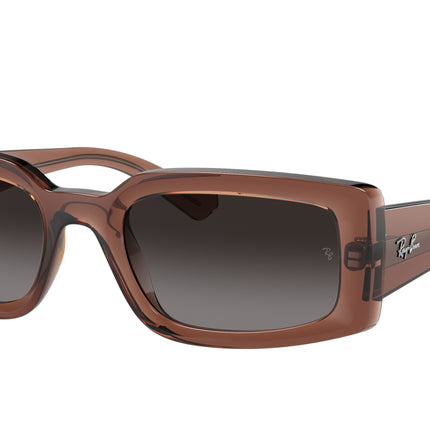 Ray-Ban KILIANE RB4395F Pillow Sunglasses  6678T3-Transparent Brown 54-140-21 - Color Map Brown