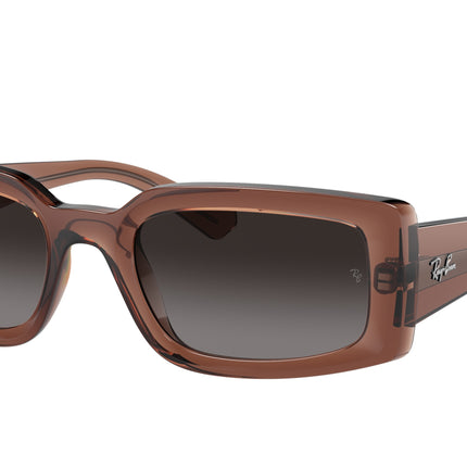 Ray-Ban KILIANE RB4395 Pillow Sunglasses  6678T3-Transparent Brown 54-140-21 - Color Map Brown