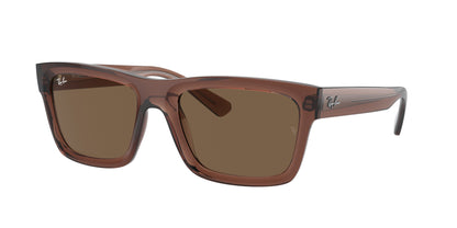 Ray-Ban WARREN RB4396 Rectangle Sunglasses  667873-Transparent Brown 54-145-20 - Color Map Brown