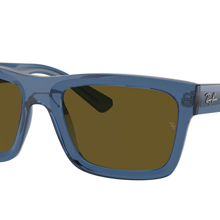 Ray-Ban WARREN RB4396 Rectangle Sunglasses  668073-Transparent Dark Blue 57-145-20 - Color Map Blue