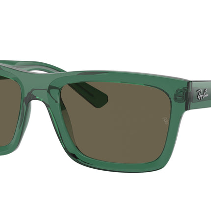 Ray-Ban WARREN RB4396 Rectangle Sunglasses  6681/3-Transparent Green 57-145-20 - Color Map Green