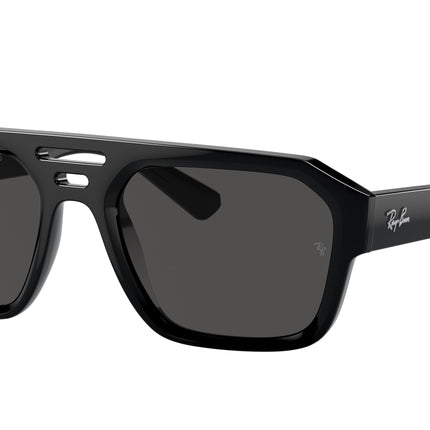 Ray-Ban CORRIGAN RB4397 Irregular Sunglasses  667787-Black 54-145-20 - Color Map Black