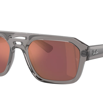Ray-Ban CORRIGAN RB4397 Irregular Sunglasses  6684D0-Transparent Grey 54-145-20 - Color Map Grey