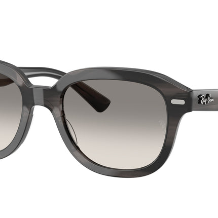 Ray-Ban ERIK RB4398F Square Sunglasses  140432-Striped Grey 53-145-20 - Color Map Grey