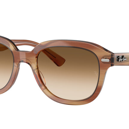 Ray-Ban ERIK RB4398 Square Sunglasses  140351-Striped Brown 53-145-20 - Color Map Tortoise