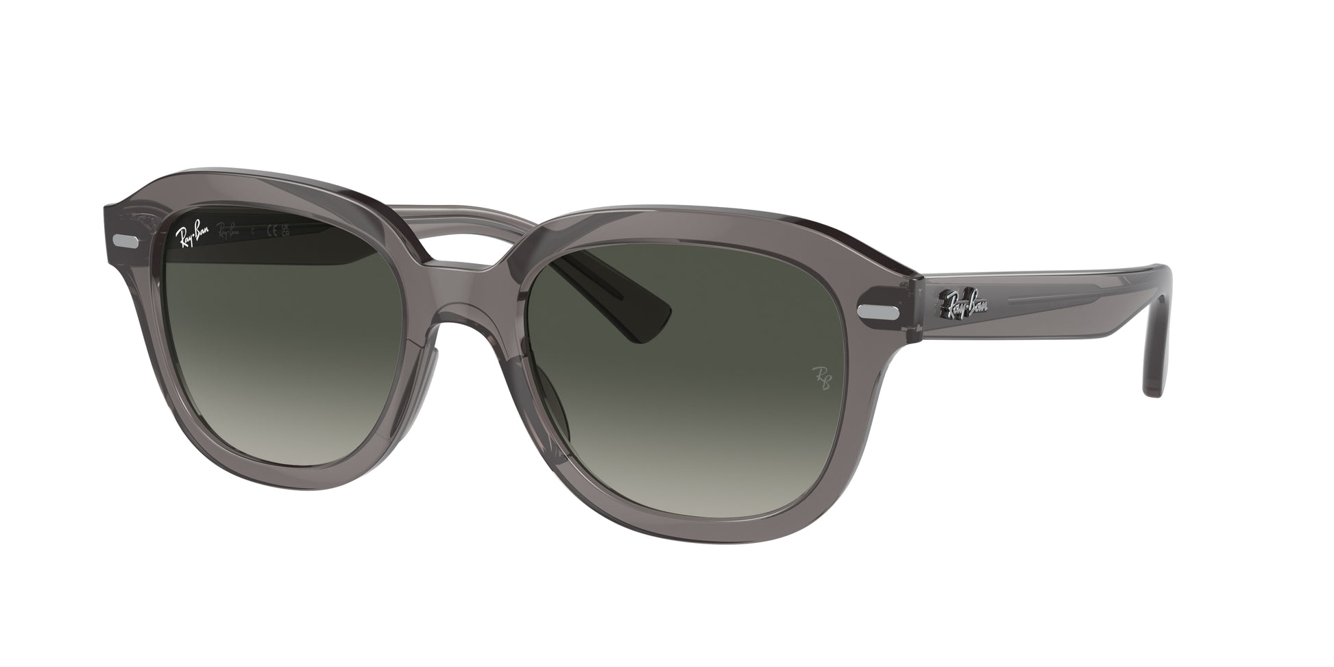 Ray-Ban ERIK RB4398 Square Sunglasses  667571-Opal Dark Grey 53-145-20 - Color Map Grey