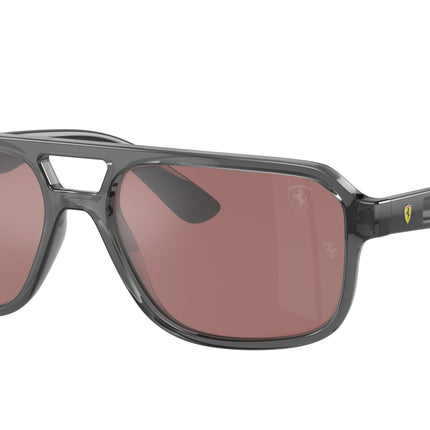 Ray-Ban RB4414M Irregular Sunglasses  F691H2-Transparent Grey 58-145-17 - Color Map Grey