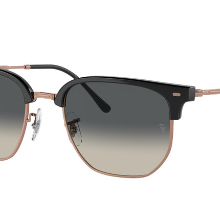 Ray-Ban NEW CLUBMASTER RB4416 Irregular Sunglasses  672071-Dark Grey On Rose Gold 53-145-20 - Color Map Grey