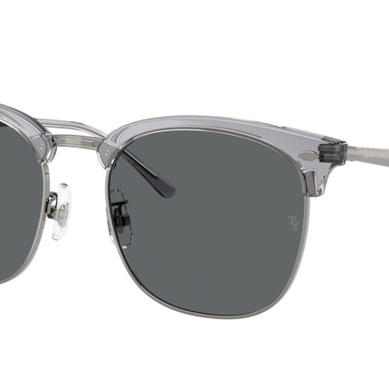 Ray-Ban RB4418D Square Sunglasses  679281-Transparent Grey On Gunmetal 56-145-19 - Color Map Transparent