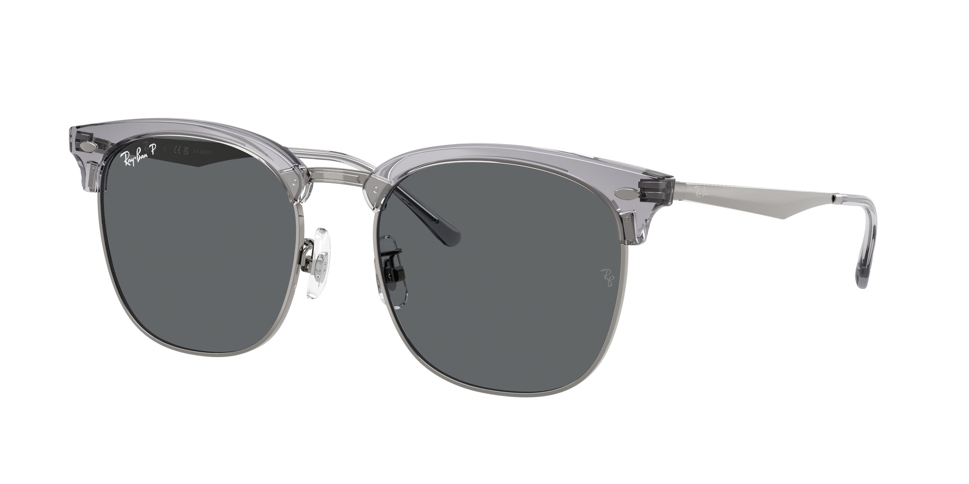 Ray-Ban RB4418D Square Sunglasses  679281-Transparent Grey On Gunmetal 56-145-19 - Color Map Transparent