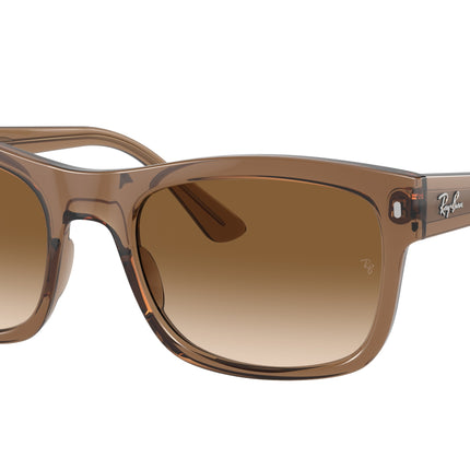 Ray-Ban RB4428F Square Sunglasses  664051-Transparent Light Brown 56-145-21 - Color Map Brown
