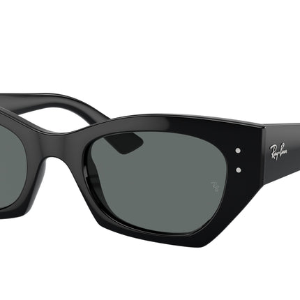 Ray-Ban ZENA RB4430F Irregular Sunglasses  667781-Black 52-145-22 - Color Map Black