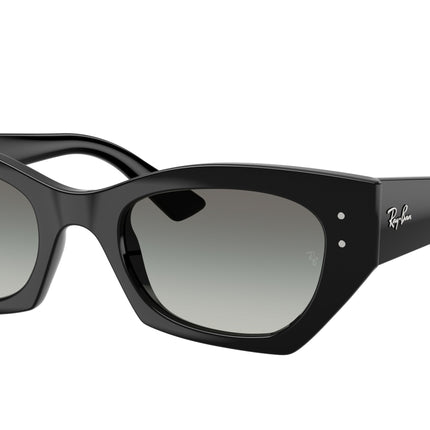 Ray-Ban ZENA RB4430 Irregular Sunglasses  667711-Black 52-145-22 - Color Map Black