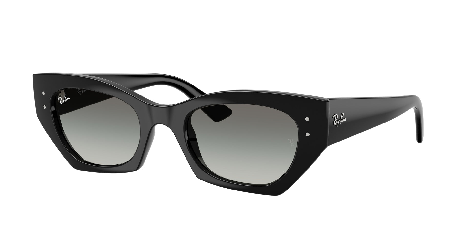 Ray-Ban ZENA RB4430 Irregular Sunglasses  667711-Black 52-145-22 - Color Map Black