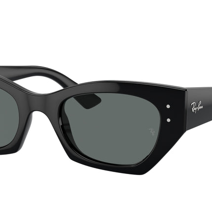Ray-Ban ZENA RB4430 Irregular Sunglasses  667781-Black 52-145-22 - Color Map Black