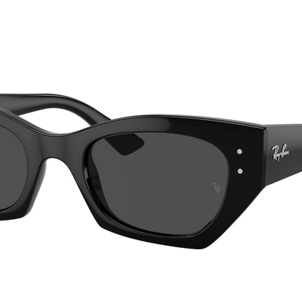Ray-Ban ZENA RB4430 Irregular Sunglasses  667787-Black 52-145-22 - Color Map Black