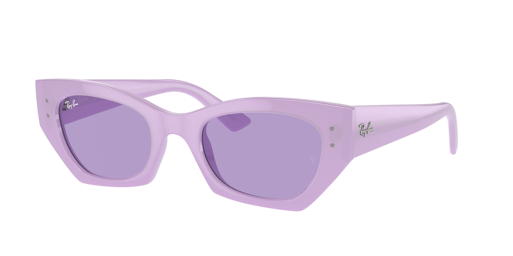 Ray-Ban ZENA RB4430 Irregular Sunglasses  67581A-Lilac 52-145-22 - Color Map Violet