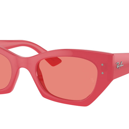Ray-Ban ZENA RB4430 Irregular Sunglasses  676084-Red Cherry 52-145-22 - Color Map Red
