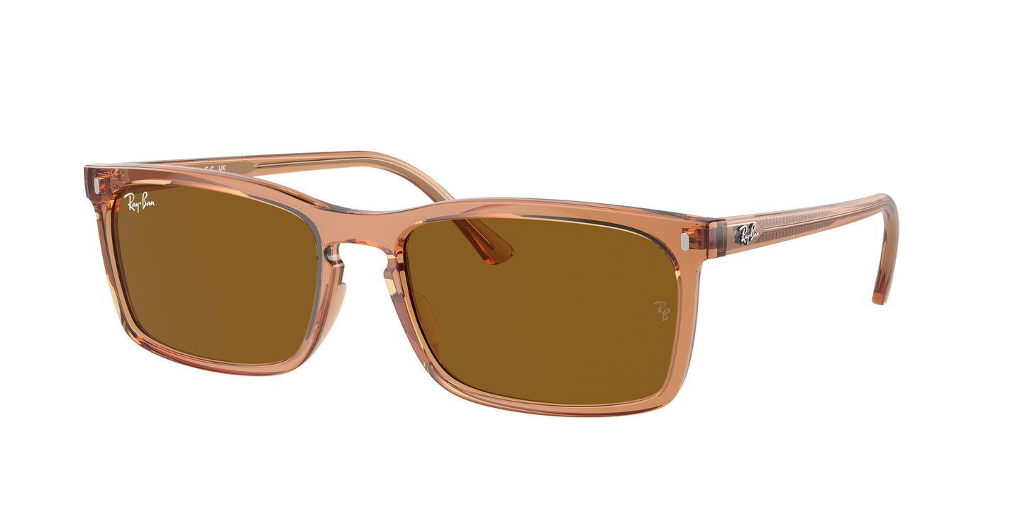 Ray-Ban RB4435 Rectangle Sunglasses  676433-Transparent Brown 56-145-18 - Color Map Brown