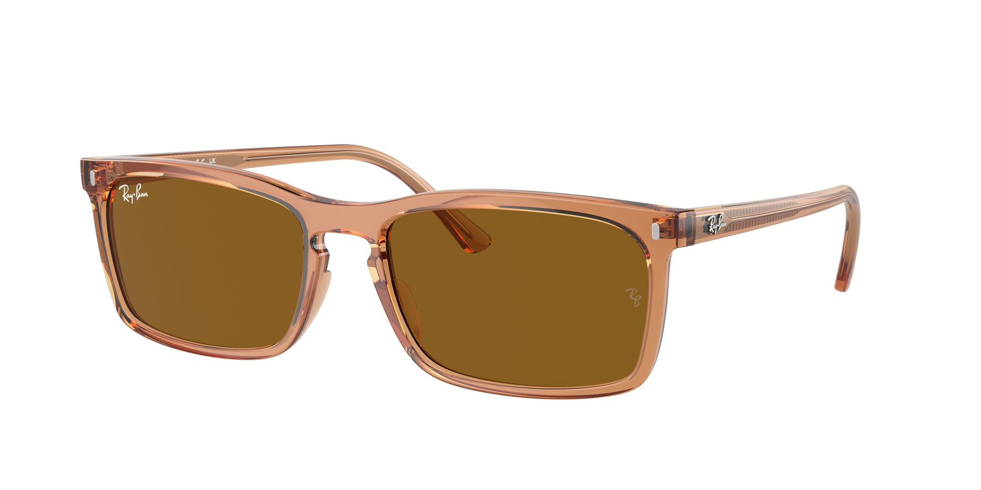 Ray-Ban RB4435 Rectangle Sunglasses  676433-Transparent Brown 56-145-18 - Color Map Brown