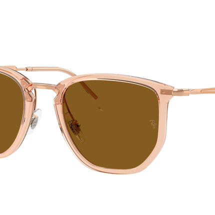 Ray-Ban RB4451 Irregular Sunglasses  680133-Transparent Beige 53-145-20 - Color Map Brown