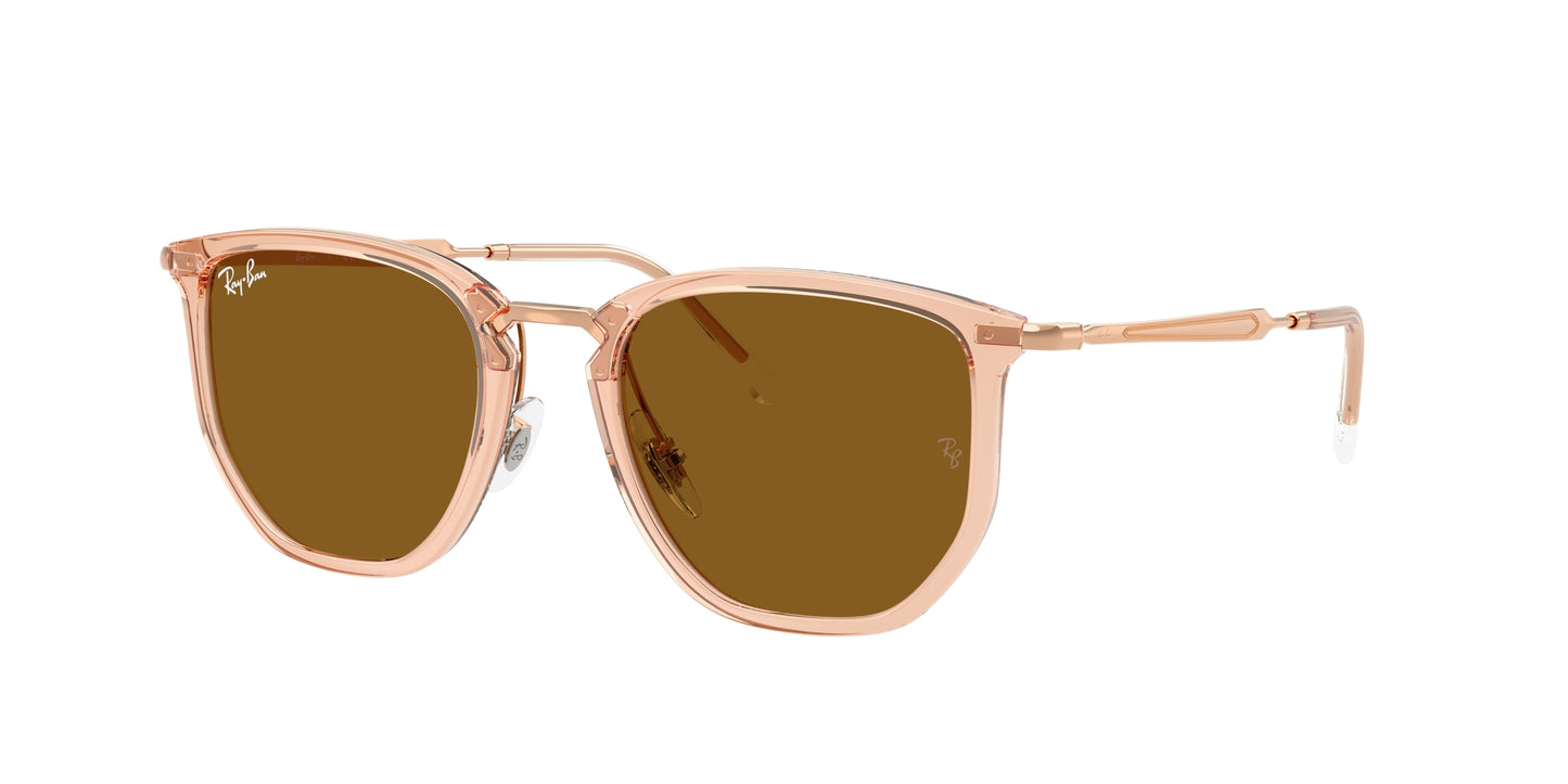 Ray-Ban RB4451 Irregular Sunglasses  680133-Transparent Beige 53-145-20 - Color Map Brown