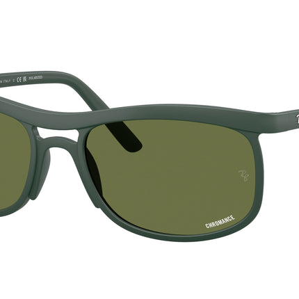 Ray-Ban RB4452CH Square Sunglasses  6016/2-Sand Green 60-145-20 - Color Map Green