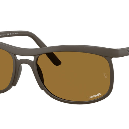 Ray-Ban RB4452CH Square Sunglasses  612473-Sand Brown 60-145-20 - Color Map Brown