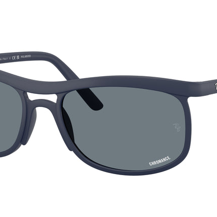 Ray-Ban RB4452CH Square Sunglasses  633180-Sand Dark Blue 60-145-20 - Color Map Blue