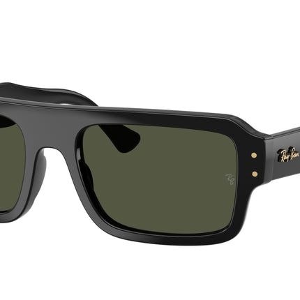 Ray-Ban FLACKO RB4454F Rectangle Sunglasses  667731-Black 53-145-20 - Color Map Black