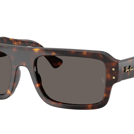 Ray-Ban FLACKO RB4454 Rectangle Sunglasses  1359B1-Havana 56-145-20 - Color Map Tortoise