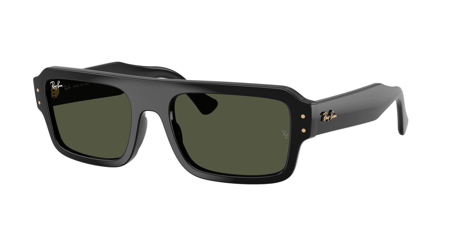 Ray-Ban FLACKO RB4454 Rectangle Sunglasses  667731-Black 56-145-20 - Color Map Black
