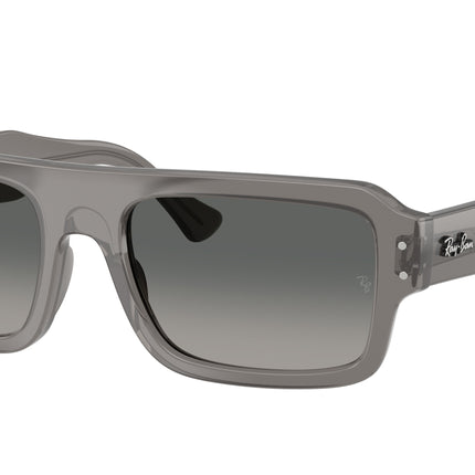 Ray-Ban FLACKO RB4454 Rectangle Sunglasses  680571-Transparent Grey 56-145-20 - Color Map Grey