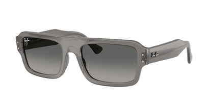 Ray-Ban FLACKO RB4454 Rectangle Sunglasses  680571-Transparent Grey 56-145-20 - Color Map Grey