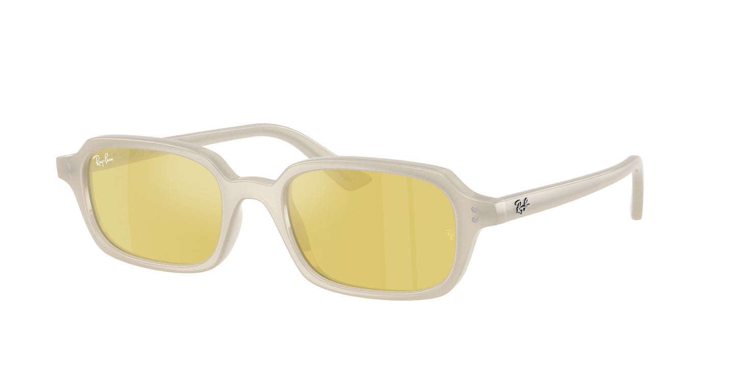 Ray-Ban ZURI RB4455F Pillow Sunglasses  68086D-Cloudy Warm White 51-145-19 - Color Map White