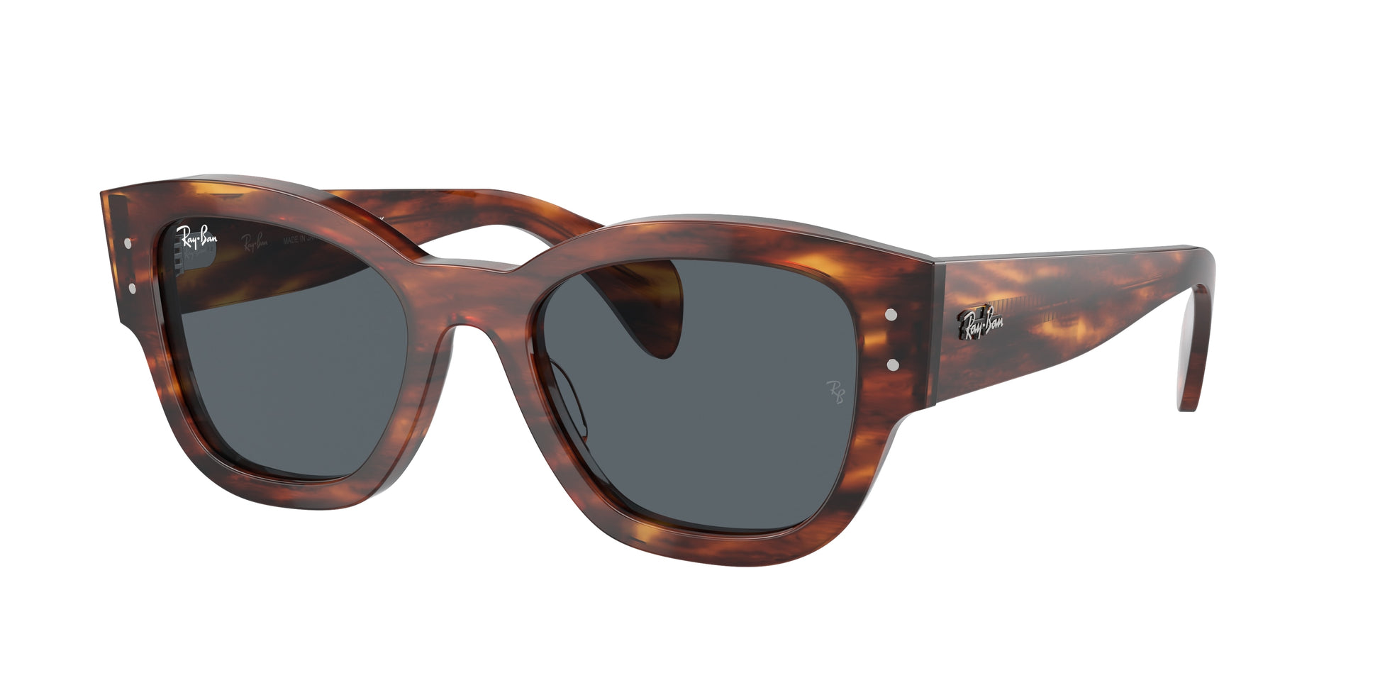 Ray-Ban JORGE RB7681S Square Sunglasses  954/R5-Striped Havana 52-145-20 - Color Map Brown
