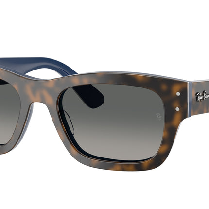 Ray-Ban JOSEPH RB7683S Rectangle Sunglasses  140171-Havana Grey On Gradient Blue 55-145-20 - Color Map Grey