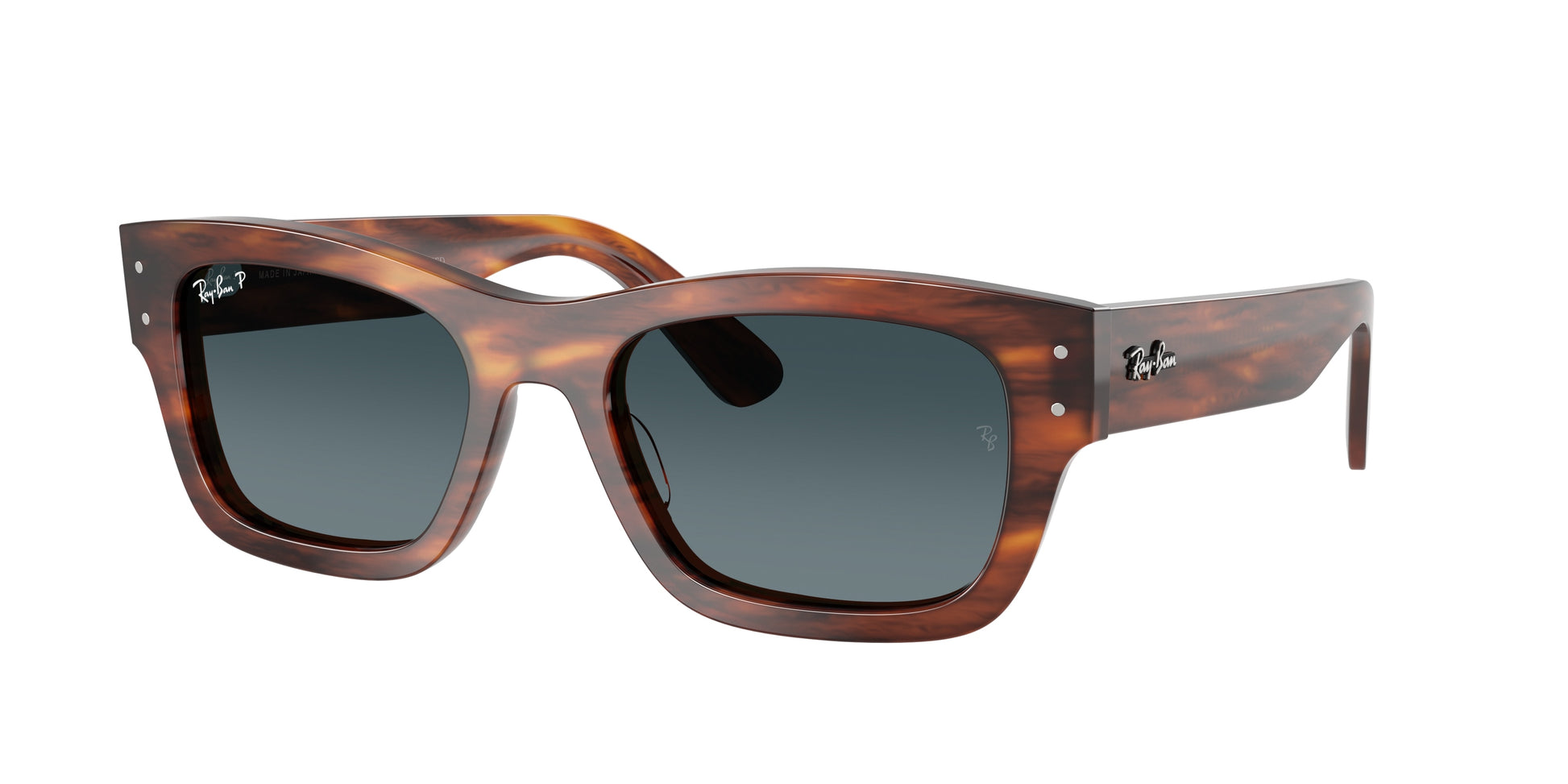 Ray-Ban JOSEPH RB7683S Rectangle Sunglasses  954/S3-Striped Havana 55-145-20 - Color Map Brown
