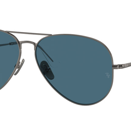 Ray-Ban AVIATOR TITANIUM RB8089 Pilot Sunglasses  165/S2-Gunmetal 62-140-14 - Color Map Grey