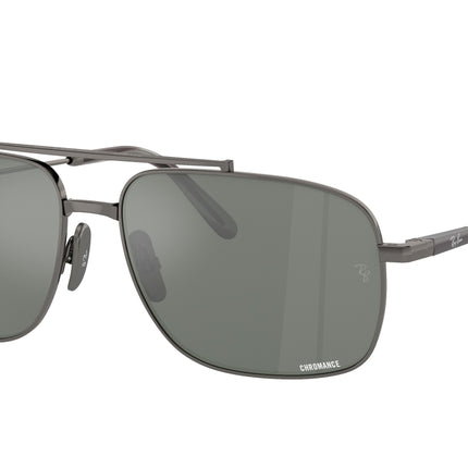 Ray-Ban MICHAEL TITANIUM RB8096 Pillow Sunglasses  165/GK-Gunmetal 59-145-15 - Color Map Grey