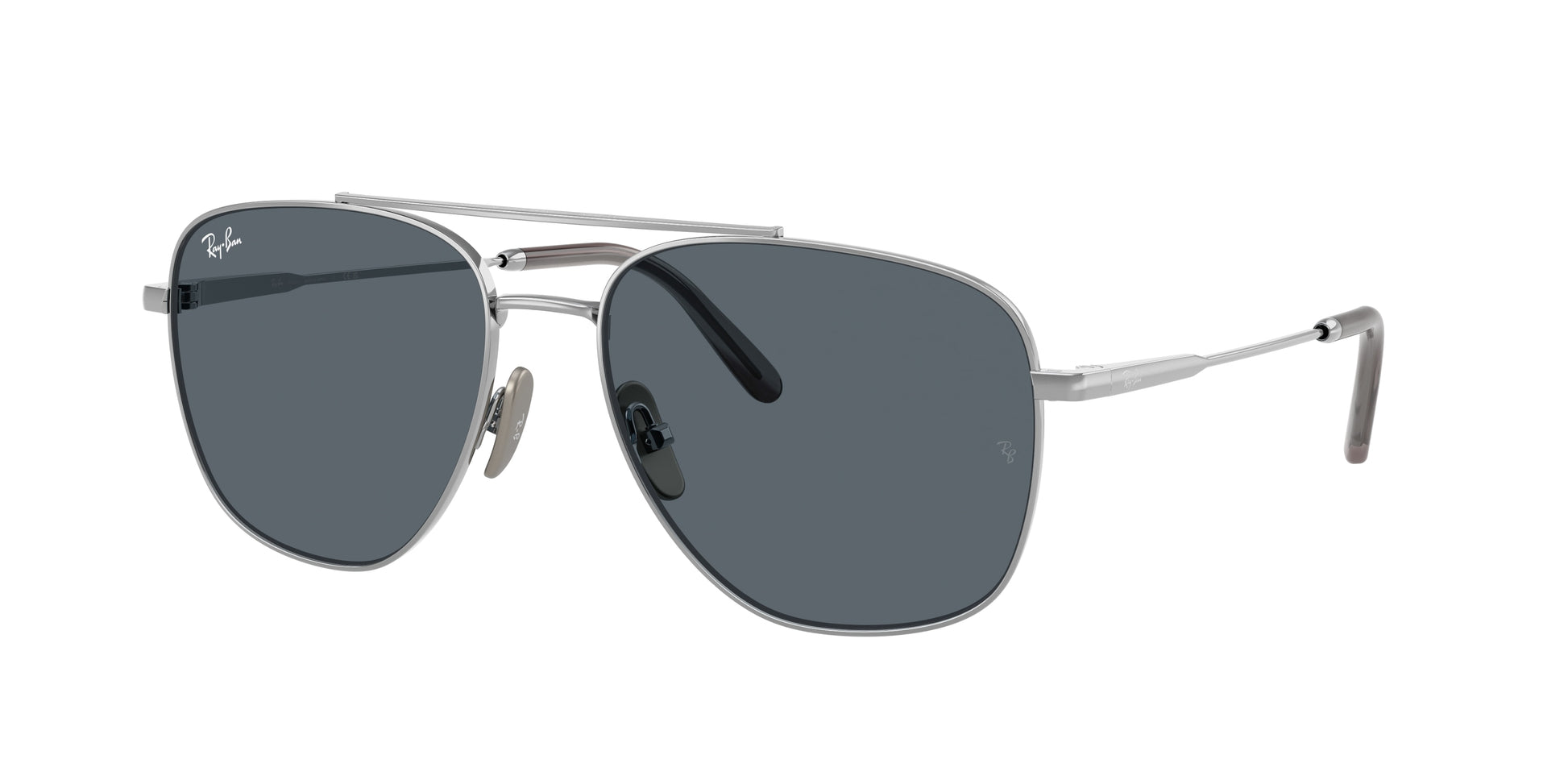 Ray-Ban WILLIAM TITANIUM RB8097 Square Sunglasses  9209R5-Silver 59-145-17 - Color Map Silver